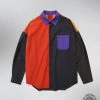 Best Sellers [CONECTX] SS 22 Color-block Oversized Cotton Shirt