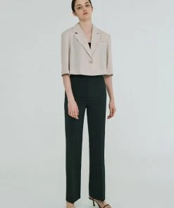 [MAKEATOAST] SS 22 OPEN BACK CROPPED JACKET BAIGE Best Sellers