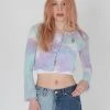 [SSERPE] SS 22 Tie-Dye Crop Cardigan Pastel Purple & Green Best Sellers