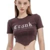 [CRANK] Summer 22 LOGO CORSET CROP TOP_BR