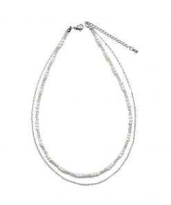 [LOMBRILLANT] Seasonless Freshwater Pearl Layered Neckless
