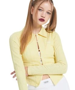 [CRANK] SS 22 PEARL BUTTON CARDIGAN_YL