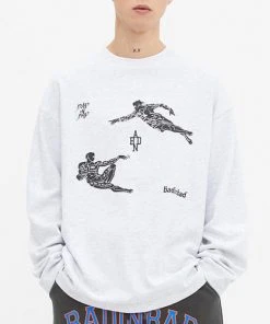 [BAD IN BAD] SS 22 MICHELANGELO LOGO SLEEVE_LIGHT GREY