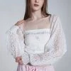 Best Sellers [SETUP EXE] Summer 22 Wave Lace Bolero Cardigan (White)