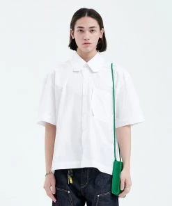 [LA MER MA MAISON] Summer 22 ANGLE COLLAR SHIRT WHITE Best Sellers