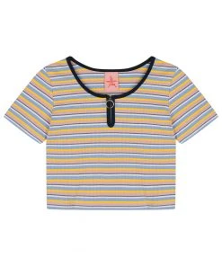 [HIGH SCHOOL DISCO] SS 22 Stripe Crop T-shirt Best Sellers