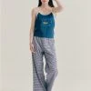 [BENSIMON] Summer 22 GINGHAM BANDING PANTS - BLUE Best Sellers