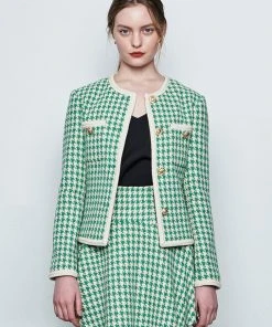 [MAKEATOAST] SS 22 AVOCADO TWEED JACKET