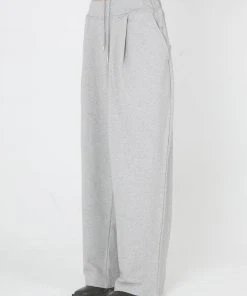 Best Sellers [SSERPE] SS 22 Sserpe One Tuck Wide Pants Melange Grey