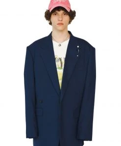 [LECYTO] Summer 22 DADDY FIT 2-BUTTON BLAZER_(NAVY)