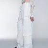 [SETUP EXE] Summer 22 Star Jacquard Button Pocket Pants (Off White)