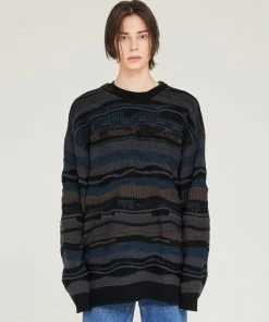 Best Sellers [FLAREUP] SS 22 4mix Over Knit Sweater (FU-147_Turkish-blue Mix)