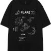 [FLAREUP] SS 22 Timetable Drawing Short Sleeve - Black (FU-194) Best Sellers