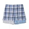[AJO BY AJO] SS 22 Check Mixed Shorts [Sky Blue]