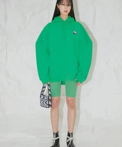 [SAYSRA] SS 22 ROUND OVERSIZED HOODIE [GREEN]