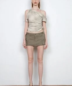 Best Sellers [PAIN OR PLEASURE] Summer 22 PANSY TOP Beige