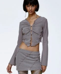 [EXPIRED GIRL] SS 22 Pom Pom Skirt GREY Best Sellers