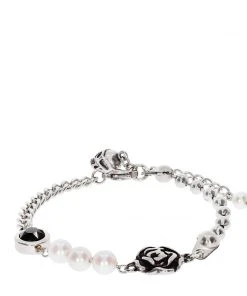 [STEEL EDITION] Seasonless Oil Painting Rose Pearl Bracelet