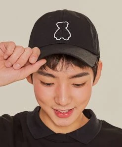 Best Sellers [AQOSTUDIOSPACE] SS 22 AQO BEAR BALLCAP BLACK
