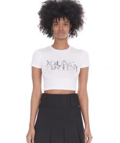 [13MONTH] SS 22 YOUNG ARTIST CROP TOP (WHITE)