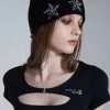Best Sellers [SETUP EXE] Summer 22 Star Crystal Cubic Beanie (Black)