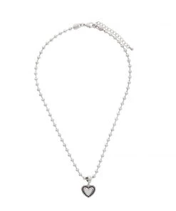 [STEEL EDITION] Seasonless Oil Painting Heart Ball Chain Necklace Best Sellers