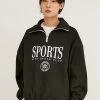 Best Sellers [CRUMP] SS 22 [Napping] Sports Emblem Zip-up Collar Sweatshirt (CT0346)