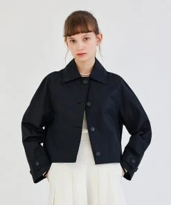 Best Sellers [ANEDIT] Summer 22 Raglan Cropped Jacket_BK