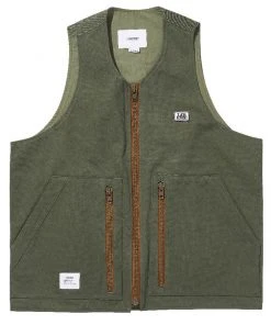 [LIBERE KOREA] Summer 22 SLOGAN WORK VEST / OLIVE