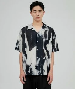 [FLAREUP] SS 22 E12 Open Collar Shirt - Black (FU-190) Best Sellers