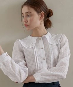 Best Sellers [JOORTI] SS 22 J957 Twin Pintuck Blouse (ivory)