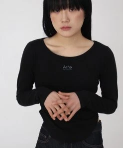 [ACHO] Summer 22 Organic Cotton Crop T-shirt_Black