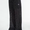 Best Sellers [GIMMETHEYOUNG] SS 22 LACE STRIPE FRILL PANTS / BLACK
