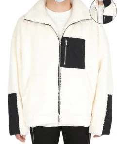 [LANG VERSIO] FW 21 324 WH&BK Fleece Jacket