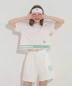 UNORMAL [UNUSUALNORMAL] SS 22 HALF SWEAT PANTS_IVORY Best Sellers