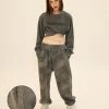 Best Sellers [ODD ONE OUT] Winter 21 Tie-dye Needlework Sweatpants_Gray