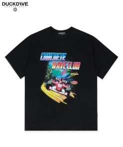 [DUCKDIVE] Summer 22 Wave Club F1 T-Shirt Black