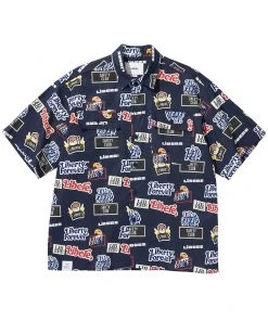[LIBERE KOREA] Summer 22 STICKER PACK SHIRT / NAVY Best Sellers