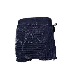Best Sellers [CODE SHION] SS 22 Wrap Shorts_DENIM