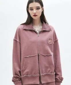 [LUV IS TRUE] Summer 22 SET ZIP UP(WINE)