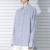 [MASSNOUN] SS 22 STRIPE INVERTED PLEATS SHIRTS MSTST001-NV