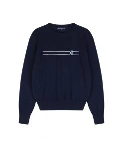 [HARDCORE HAPPINESS] SS 22 CASHMERE SIGNATURE LOGO KNIT Navy