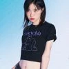 [NASTY FANCY CLUB] Summer 22 MOMO CROP TEE (BLACK)_F22QB449 Best Sellers