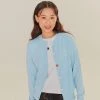 [AQOSTUDIOSPACE] SS 22 AQO BEAR ROUND NECK CARDIGAN SKY Best Sellers