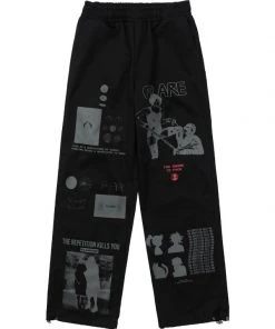 [FLARE] SS 22 Season Artwork Pants - Black (FU-220)