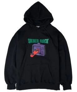 SK8ERROCK Best Sellers [SK8ER ROCK] FW 21 TV ROCK HOODIE BLACK