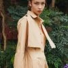 [SORRY TOO MUCH LOVE] FW 21 Pleats Trench Shirts Dress_Beige Best Sellers