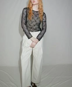 [SORRY TOO MUCH LOVE] Summer 22 Cici Lace Seethrough Top_Black Best Sellers