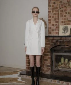 [MAUSOLEUM] SS 22 Jenn Suit Jacket Dress-White