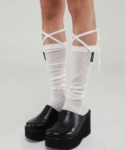 [UGLY SHADOW] FW 21 LACE LONG SOCKS(WHITE) Best Sellers